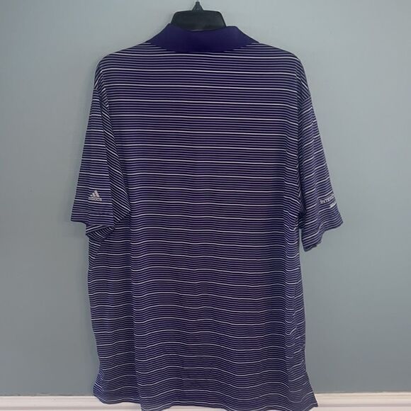 Adidas Men’s ClimaLite purple striped Golf Shirt size L - Picture 6 of 9
